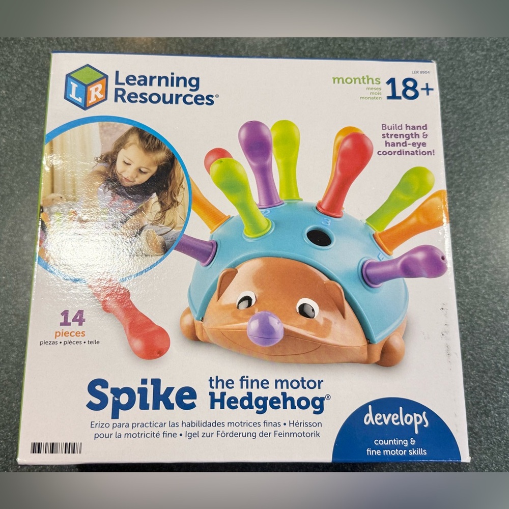 Learning Resources Spike the fine motor hedgehog develops counting 14 pieces NIB